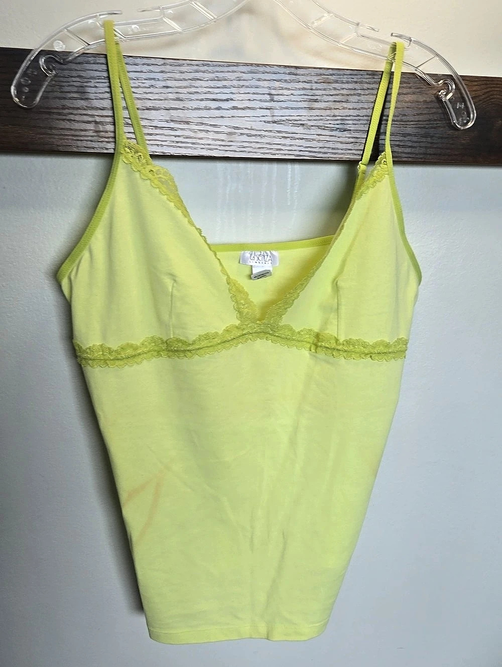 La Senza Camisole Lace Trim Yellow Size Large